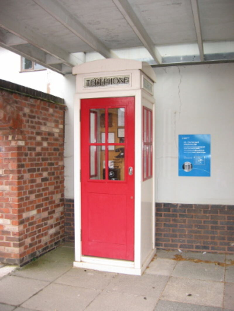 A K5 telephone kiosk, a small lightweight prefabricated box